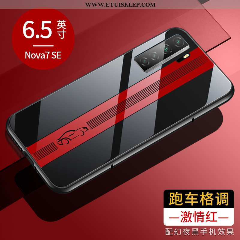 Obudowa Huawei P40 Lite 5g Cienkie Czerwony Osobowość Nowy Szkło Telefon Komórkowy Etui Online