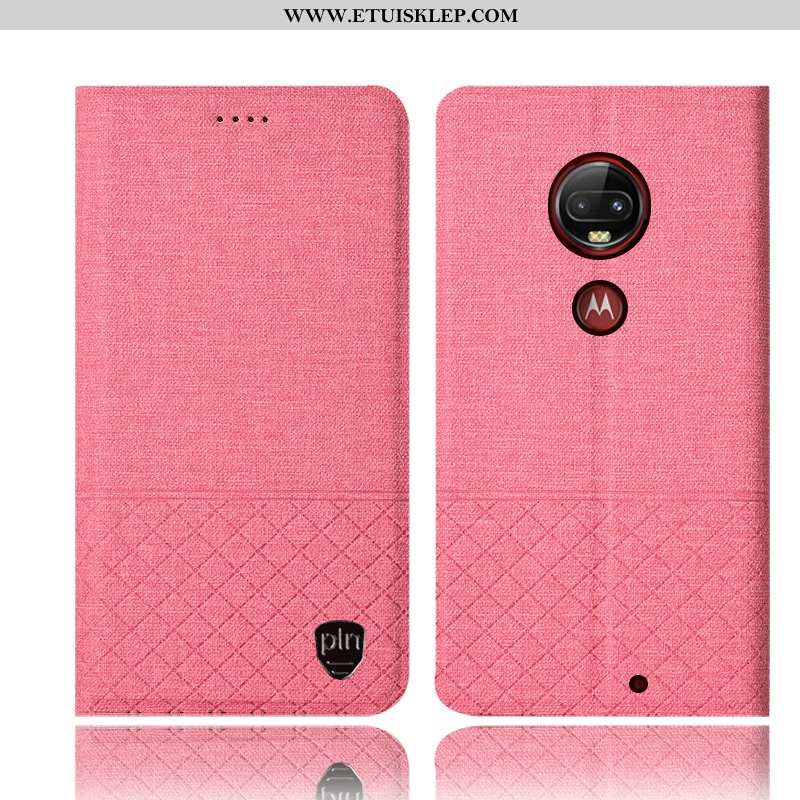 Obudowa Moto G7 Plus Bawełna I Len Różowe Telefon Komórkowy Ochraniacz Etui All Inclusive Sprzedam