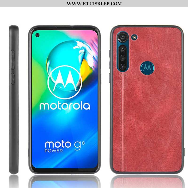 Obudowa Moto G8 Power Ochraniacz Telefon Komórkowy Czerwony Bydło Trudno Etui Futerał Na Sprzedaż