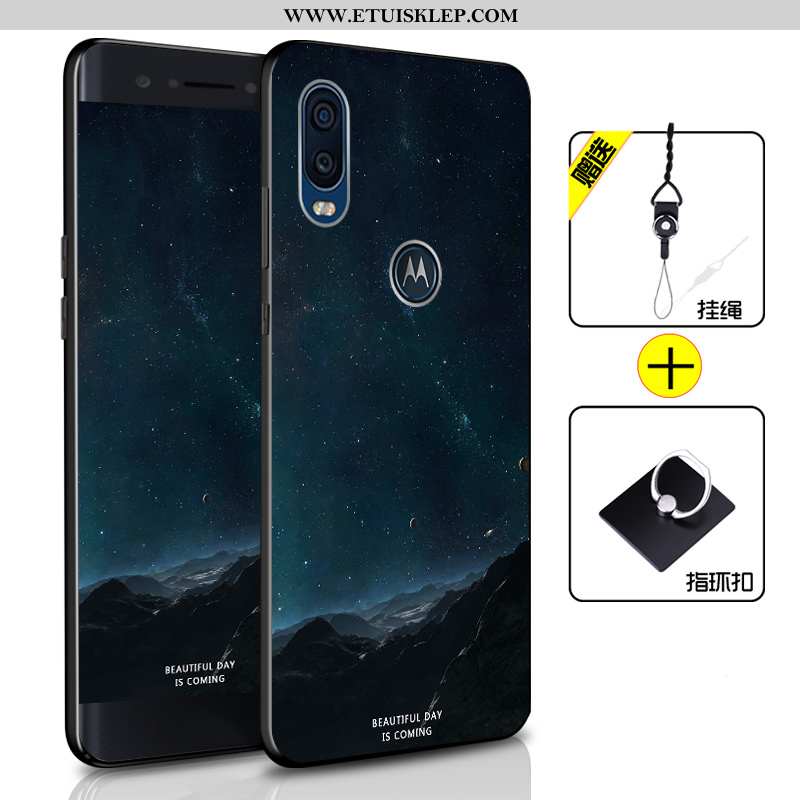 Obudowa Motorola One Vision Miękki Telefon Komórkowy Etui Anti-fall Futerał Niebieski All Inclusive 