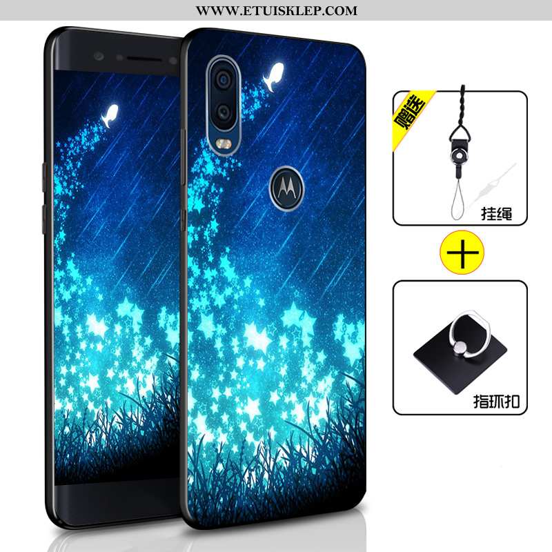 Obudowa Motorola One Vision Miękki Telefon Komórkowy Etui Anti-fall Futerał Niebieski All Inclusive 