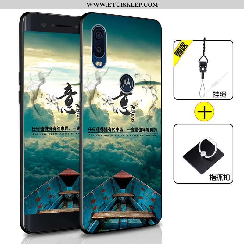 Obudowa Motorola One Vision Miękki Telefon Komórkowy Etui Anti-fall Futerał Niebieski All Inclusive 