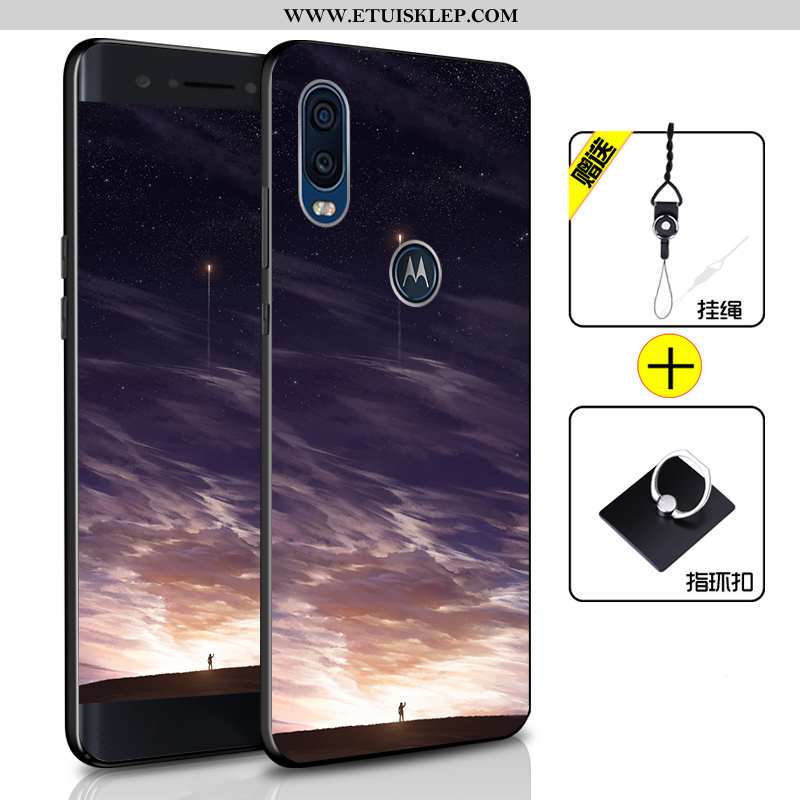 Obudowa Motorola One Vision Miękki Telefon Komórkowy Etui Anti-fall Futerał Niebieski All Inclusive 