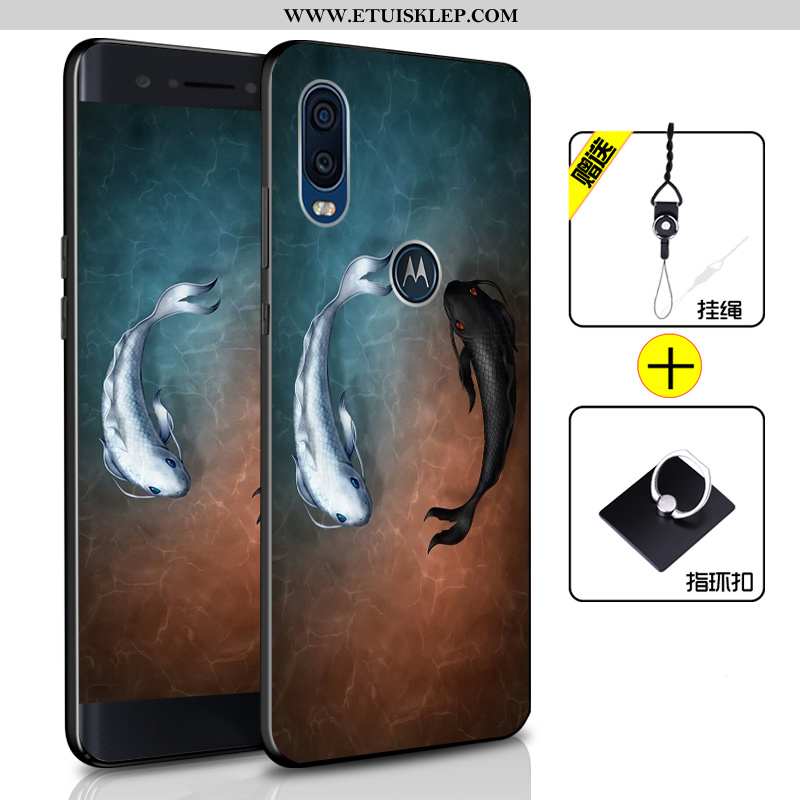 Obudowa Motorola One Vision Miękki Telefon Komórkowy Etui Anti-fall Futerał Niebieski All Inclusive 