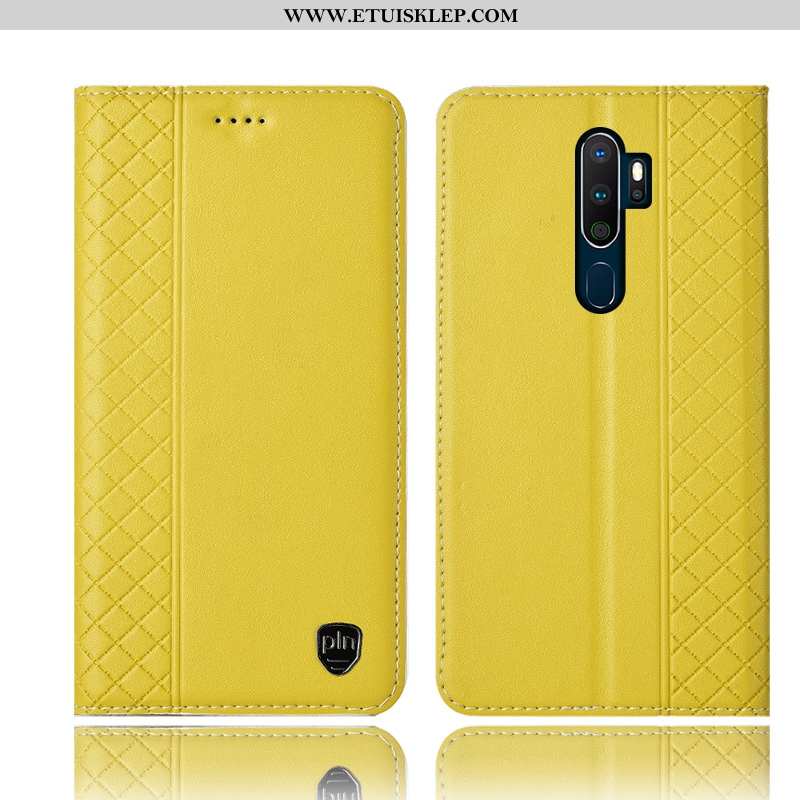 Obudowa Oppo A5 2020 Skórzane Etui Futerał Telefon Komórkowy Żółty All Inclusive Tani