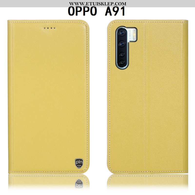 Obudowa Oppo A91 Ochraniacz All Inclusive Żółty Etui Pokrowce Futerał Telefon Komórkowy Tani