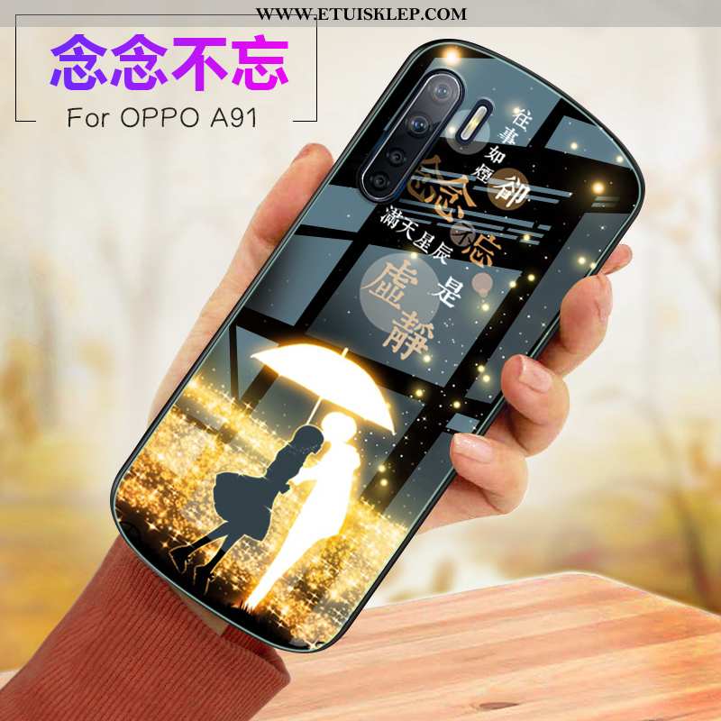Obudowa Oppo A91 Szkło Etui Anti-fall Telefon Komórkowy Różowe Futerał Na Sprzedaż
