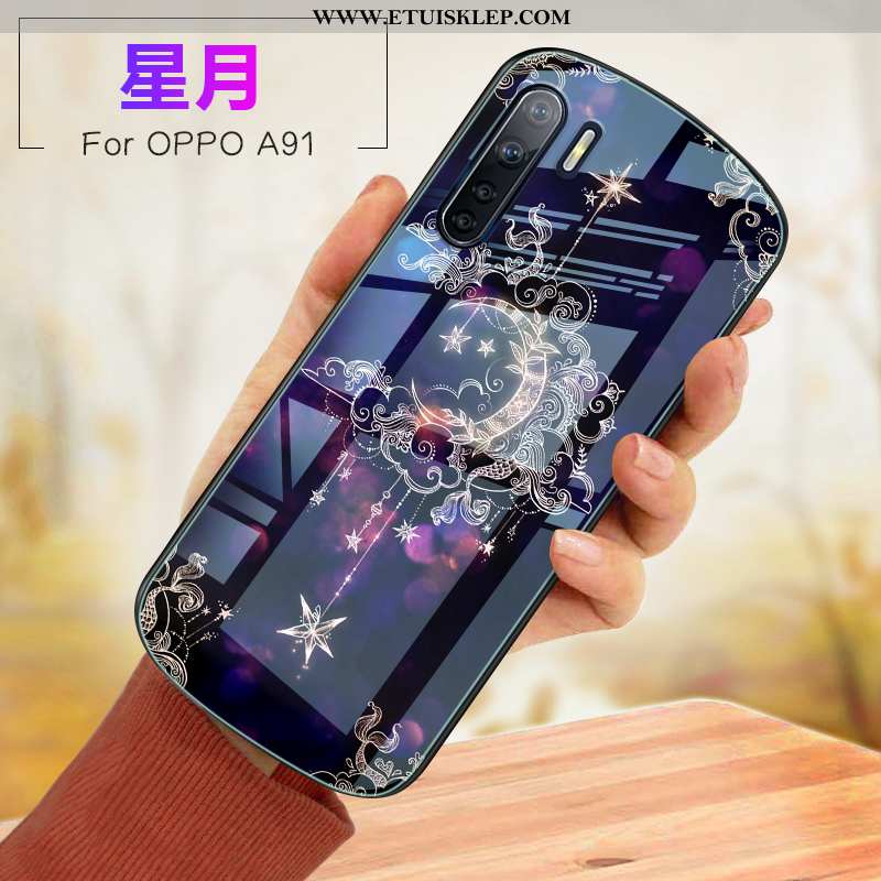 Obudowa Oppo A91 Szkło Etui Anti-fall Telefon Komórkowy Różowe Futerał Na Sprzedaż