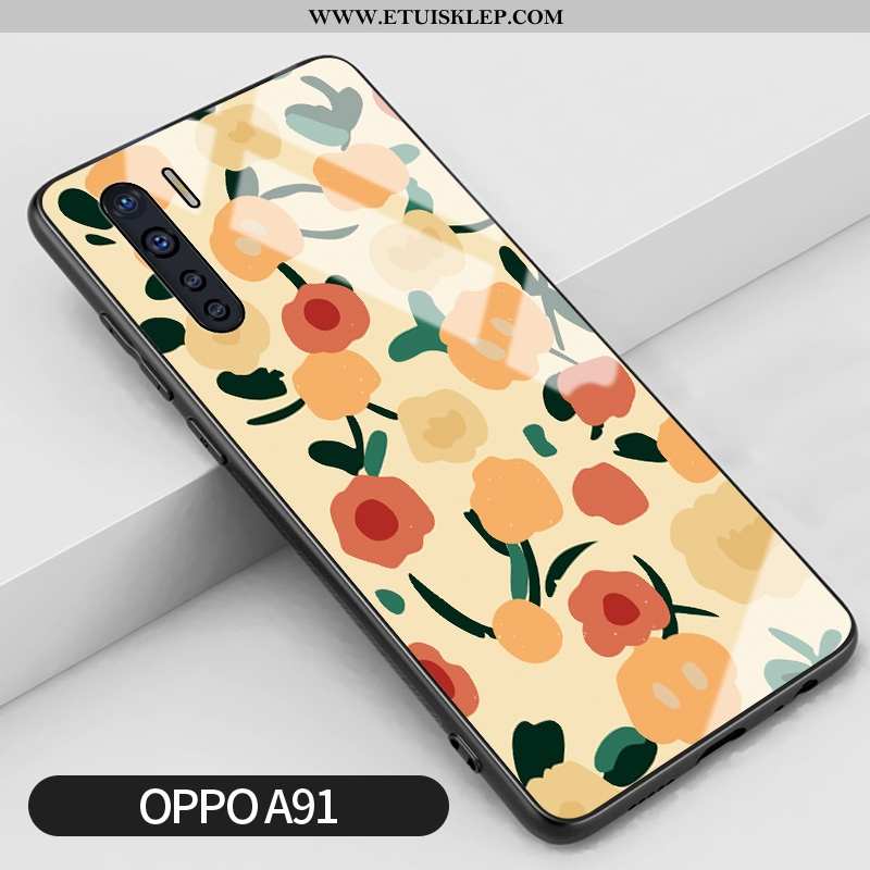 Obudowa Oppo A91 Trendy Etui Szkło Anti-fall Lustro Moda Vintage Dyskont