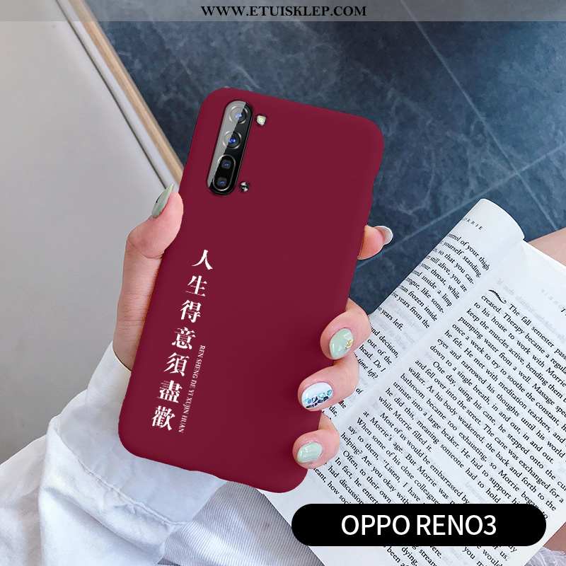 Obudowa Oppo Reno 3 Silikonowe Jasny Kreatywne Moda Czerwony Netto Futerał Super Dyskont