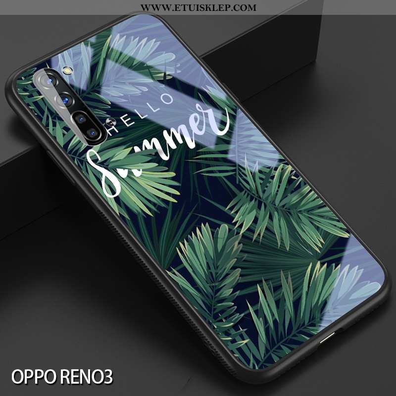 Obudowa Oppo Reno 3 Silikonowe Telefon Komórkowy Czerwony Netto Świeży Proste Futerał Zielony Online