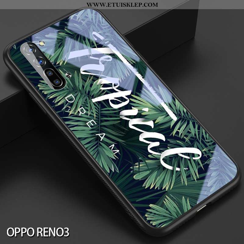 Obudowa Oppo Reno 3 Silikonowe Telefon Komórkowy Czerwony Netto Świeży Proste Futerał Zielony Online