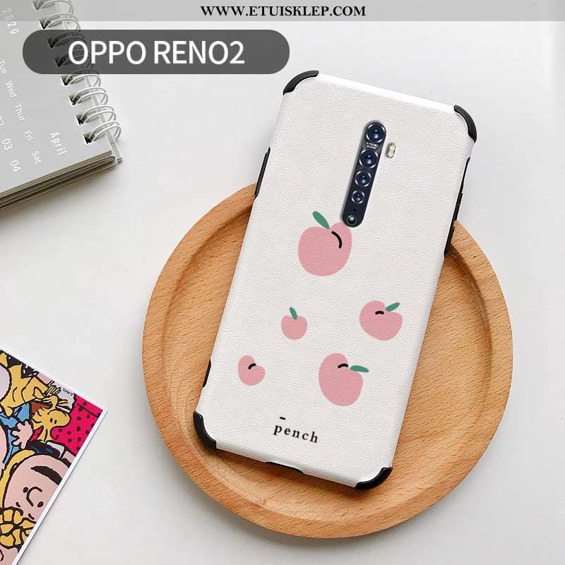 Obudowa Oppo Reno2 Osobowość Etui Silikonowe Anti-fall Piękny Wzór Biały Kupię