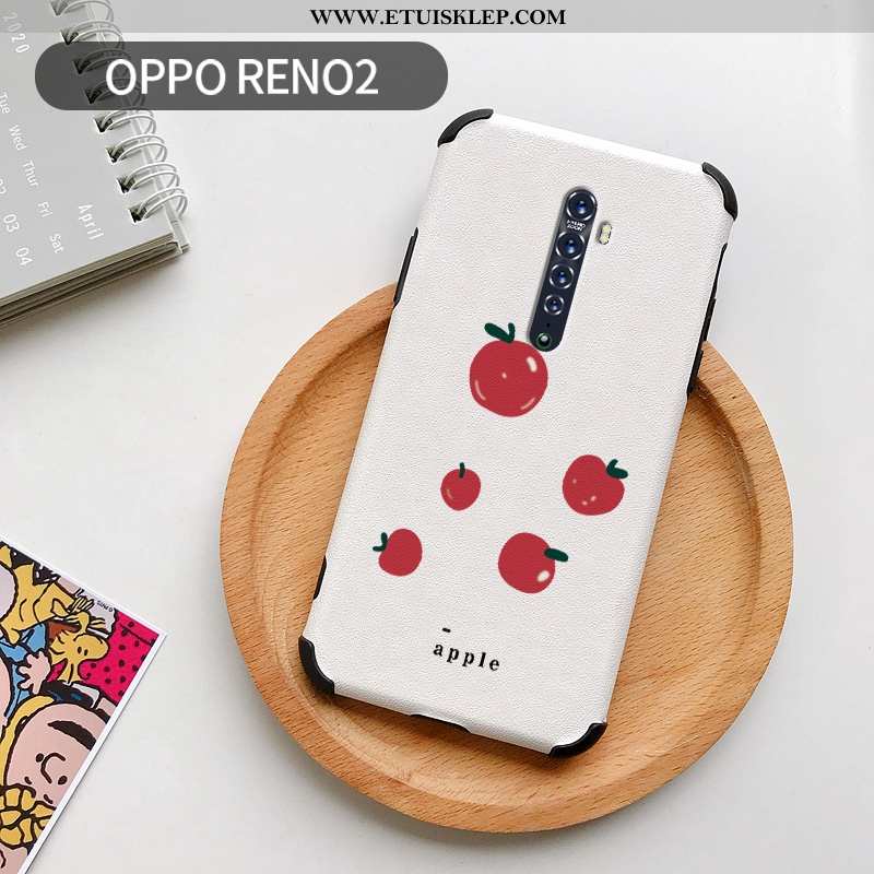 Obudowa Oppo Reno2 Osobowość Etui Silikonowe Anti-fall Piękny Wzór Biały Kupię