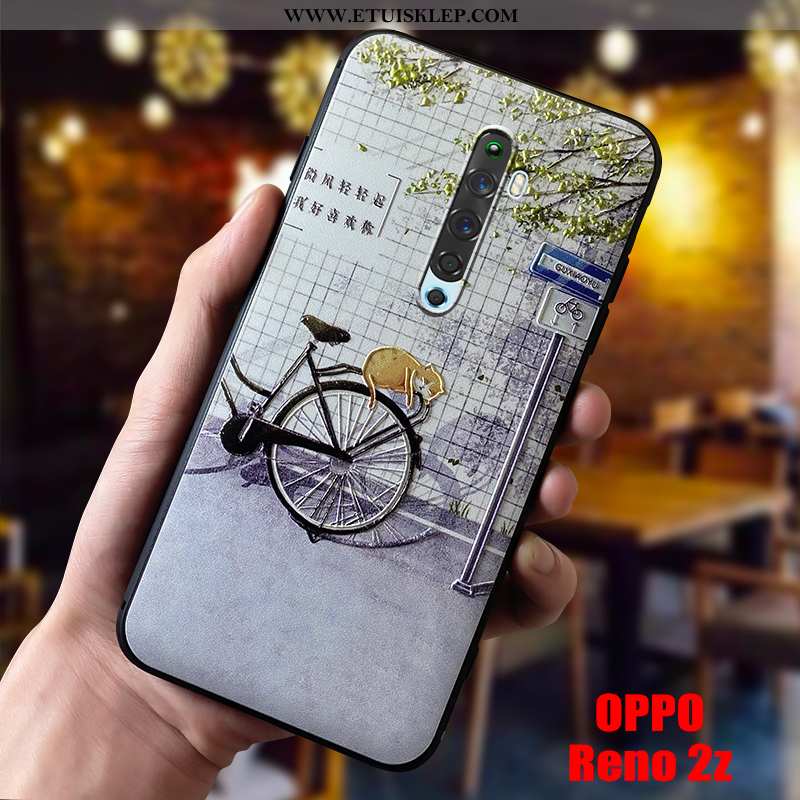 Obudowa Oppo Reno2 Z Miękki Futerał Niebieski Etui Telefon Komórkowy Nubuku Piękny Sprzedam