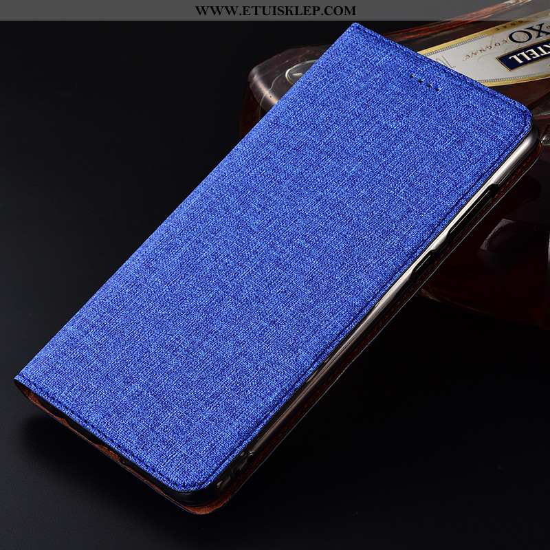Obudowa Samsung Galaxy A30s Nubuku Niebieski Skórzane Etui Miękki Ochraniacz Bawełna I Len Futerał K