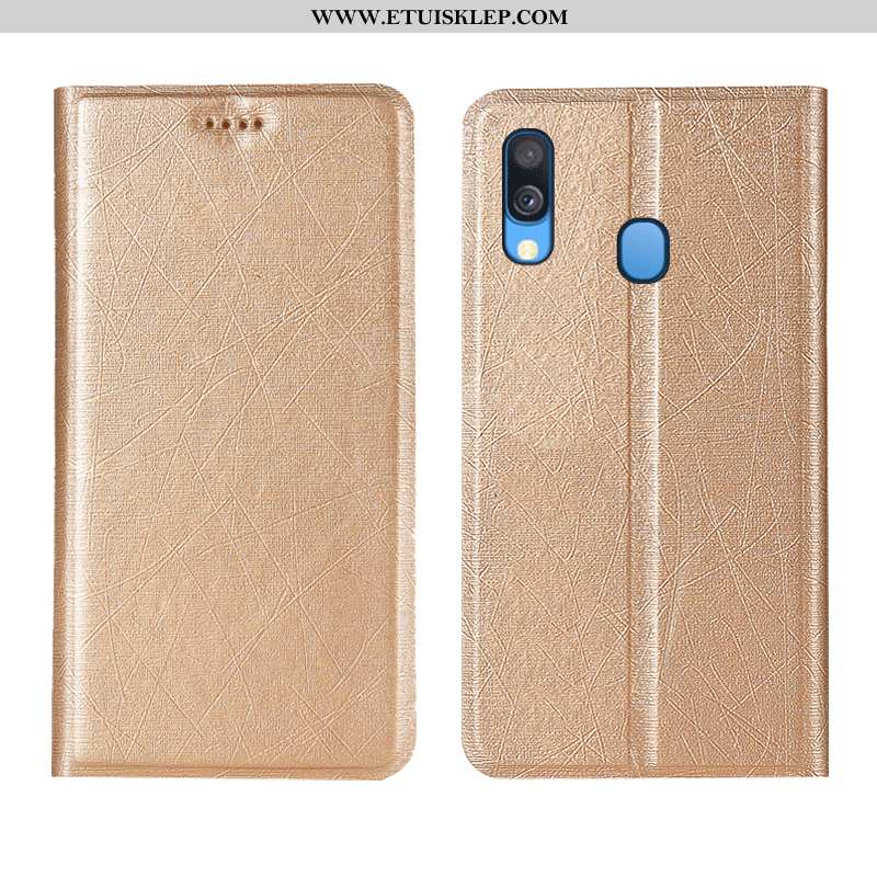 Obudowa Samsung Galaxy A40 Wzór Skórzane Etui All Inclusive Futerał Czarny Gwiazda Tanie