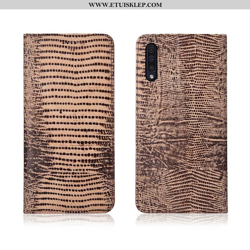 Obudowa Samsung Galaxy A50 Prawdziwa Skóra Nubuku All Inclusive Khaki Futerał Anti-fall Skórzane Etu