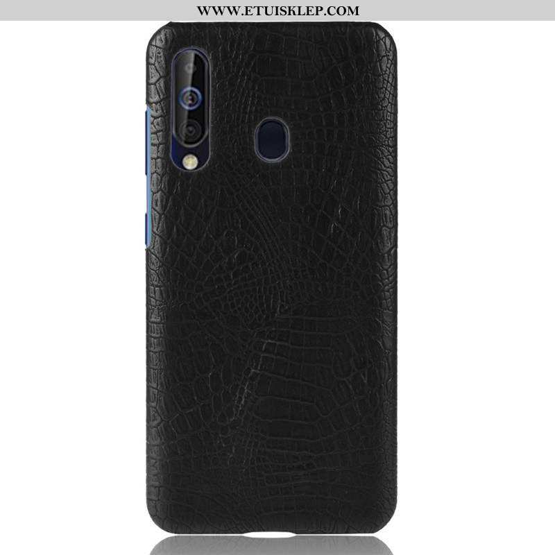Obudowa Samsung Galaxy A60 Skórzane Etui Anti-fall Telefon Komórkowy Futerał Gwiazda Czerwony Krokod