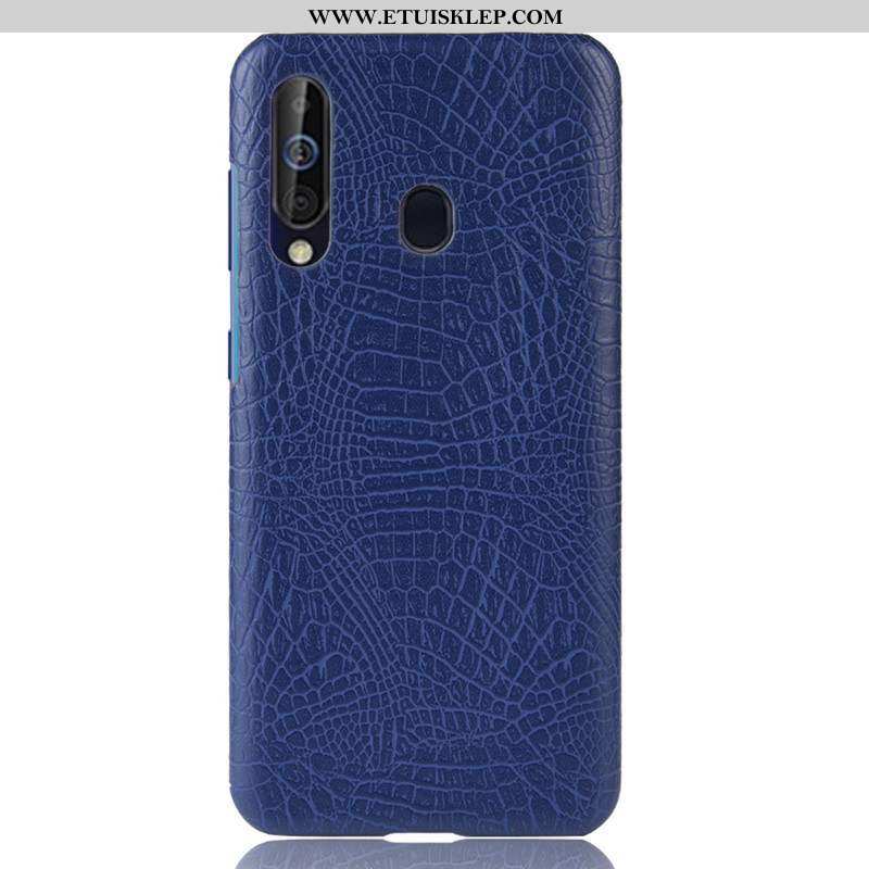 Obudowa Samsung Galaxy A60 Skórzane Etui Anti-fall Telefon Komórkowy Futerał Gwiazda Czerwony Krokod