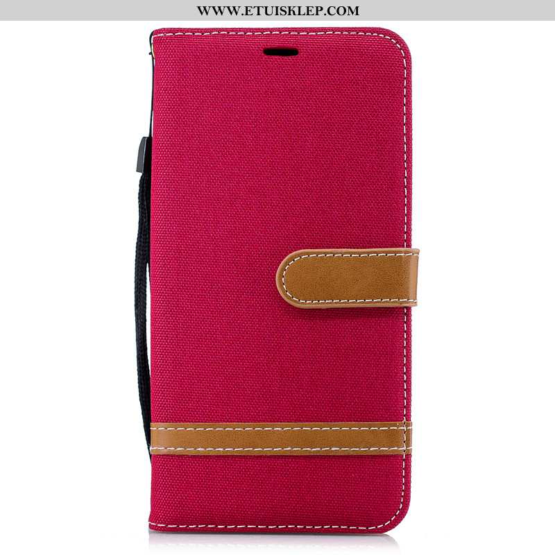 Obudowa Samsung Galaxy Note 9 Ochraniacz Czerwony Portfel Telefon Komórkowy All Inclusive Etui Denim