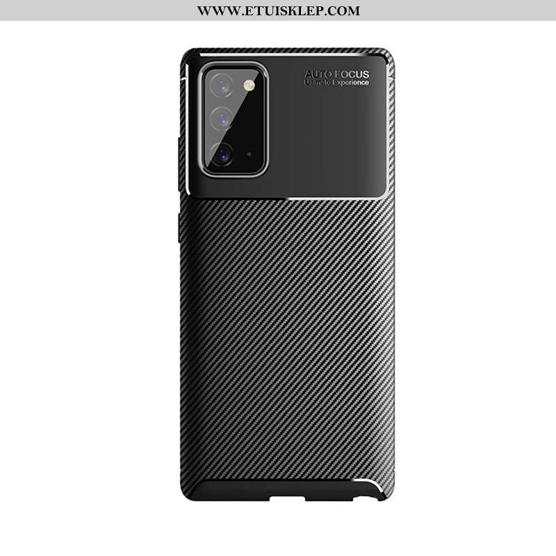 Obudowa Samsung Galaxy Note20 Trendy Nubuku Czarny Telefon Komórkowy Anti-fall Wspornik Futerał Skle