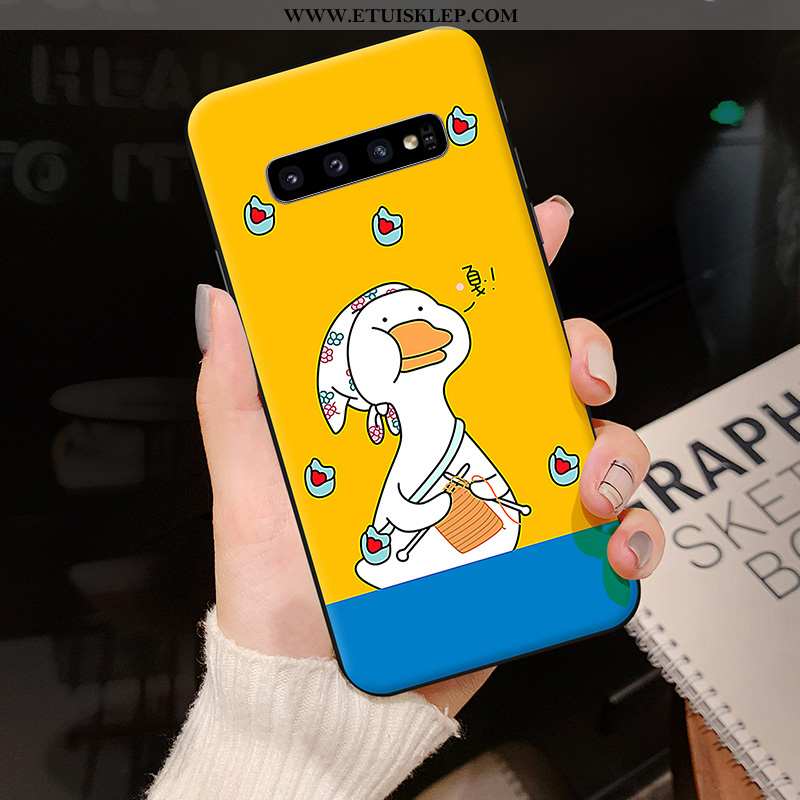 Obudowa Samsung Galaxy S10 Kreskówka Kreatywne Gwiazda Osobowość Ciemno Niebieski Nubuku Telefon Kom