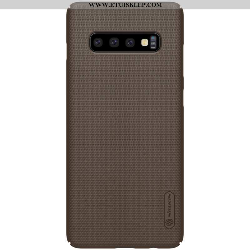 Obudowa Samsung Galaxy S10+ Nubuku Złoto Futerał All Inclusive Anti-fall Telefon Komórkowy Niebieski