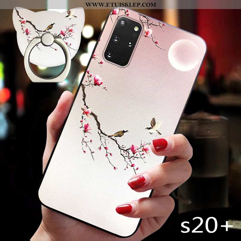 Obudowa Samsung Galaxy S20+ Kreatywne Kwiat Śliwy Ochraniacz Telefon Komórkowy Etui Wiatr Silikonowe