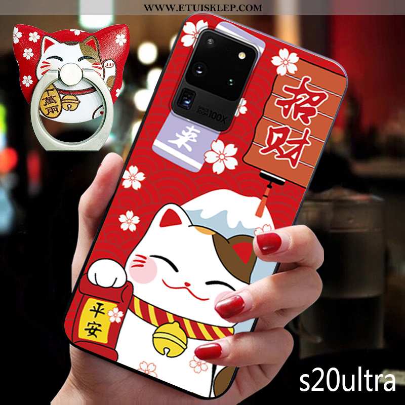 Obudowa Samsung Galaxy S20 Ultra Miękki Czerwony Super Telefon Komórkowy Kotek Zakochani All Inclusi