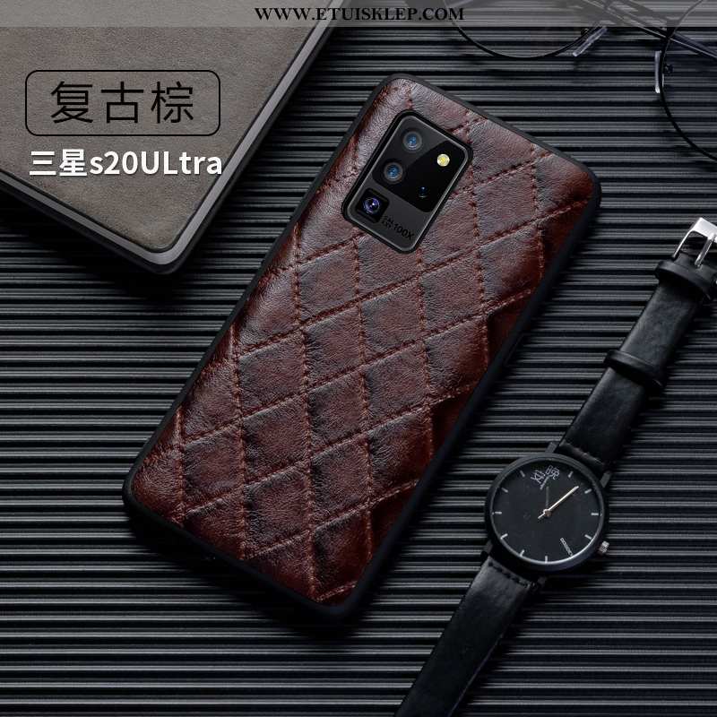 Obudowa Samsung Galaxy S20 Ultra Trendy Wysoki Koniec Skórzane Etui Telefon Komórkowy Anti-fall Cien