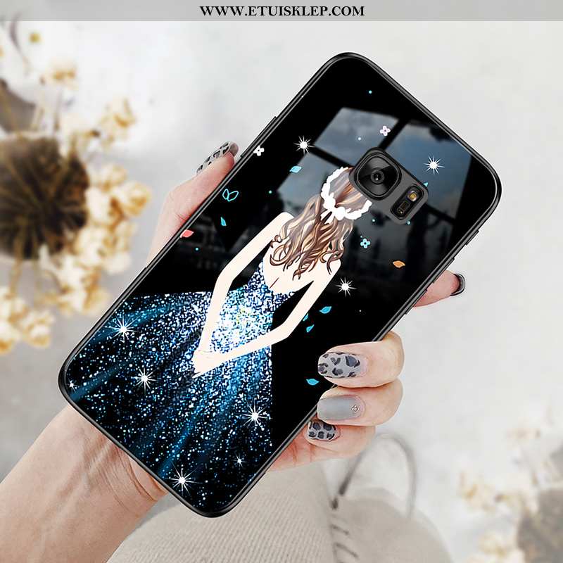 Obudowa Samsung Galaxy S7 Szkło Biały Ochraniacz Wzór Etui Anti-fall Gwiazda Tanie