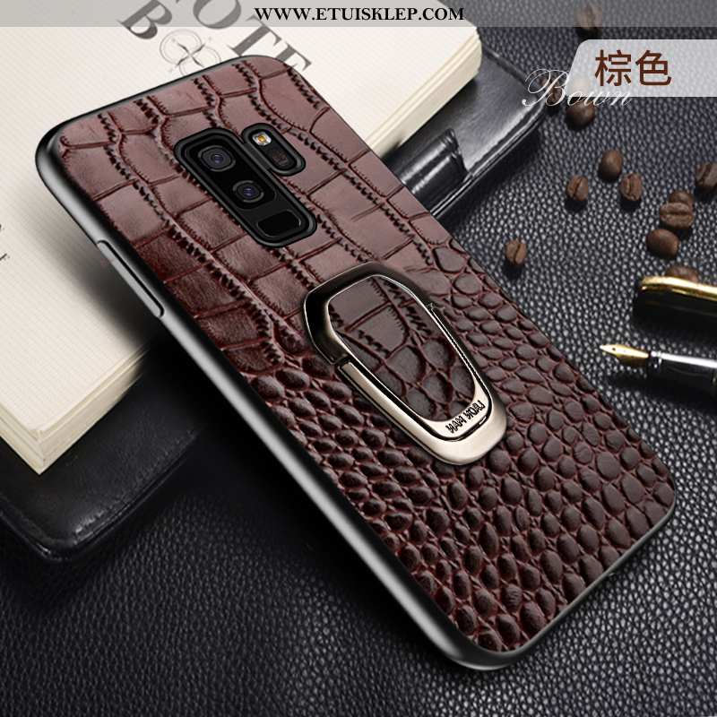 Obudowa Samsung Galaxy S9+ Skórzane Etui Ring Wspornik Magnetyzm Ochraniacz Czerwony Gwiazda Kup