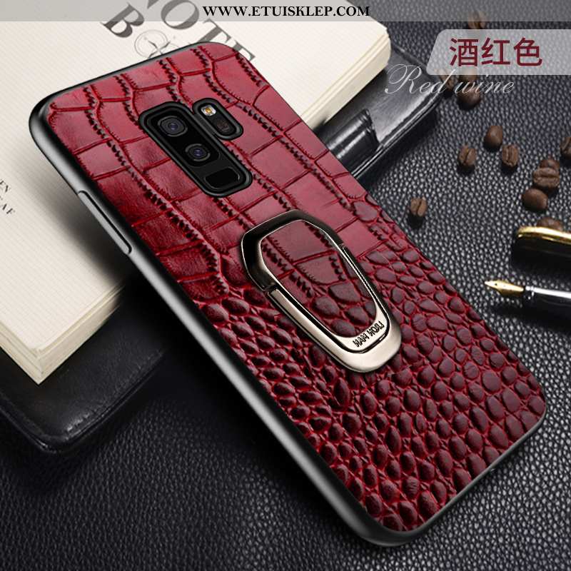 Obudowa Samsung Galaxy S9+ Skórzane Etui Ring Wspornik Magnetyzm Ochraniacz Czerwony Gwiazda Kup