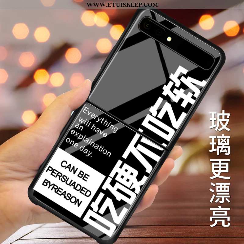 Obudowa Samsung Z Flip Ochraniacz Składać Czarny Telefon Komórkowy Etui Nowy Futerał Tani