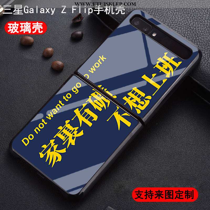 Obudowa Samsung Z Flip Ochraniacz Składać Czarny Telefon Komórkowy Etui Nowy Futerał Tani