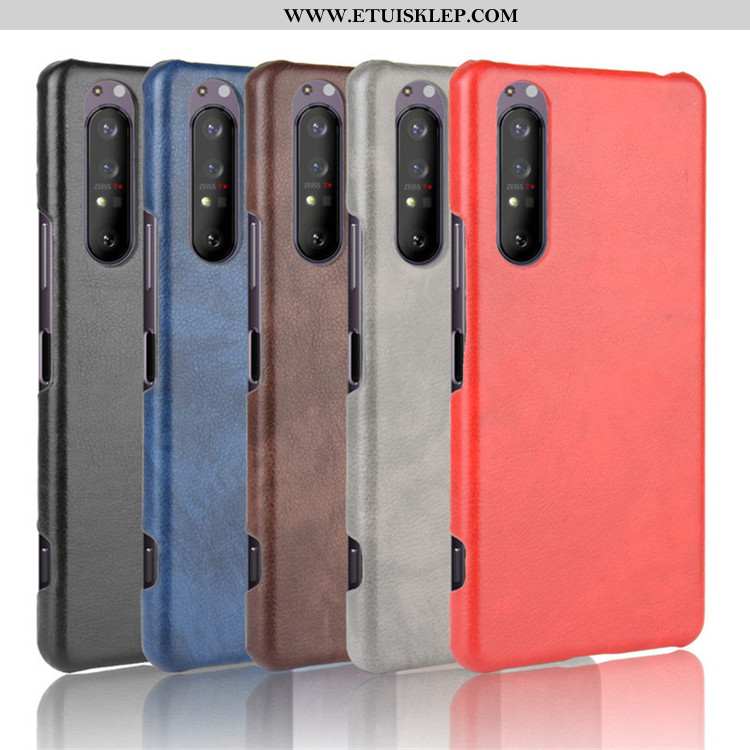 Obudowa Sony Xperia 1 Ii Ochraniacz Etui Trendy Trudno Litchi Czerwony Telefon Komórkowy Kupię