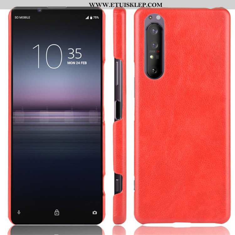 Obudowa Sony Xperia 1 Ii Ochraniacz Etui Trendy Trudno Litchi Czerwony Telefon Komórkowy Kupię