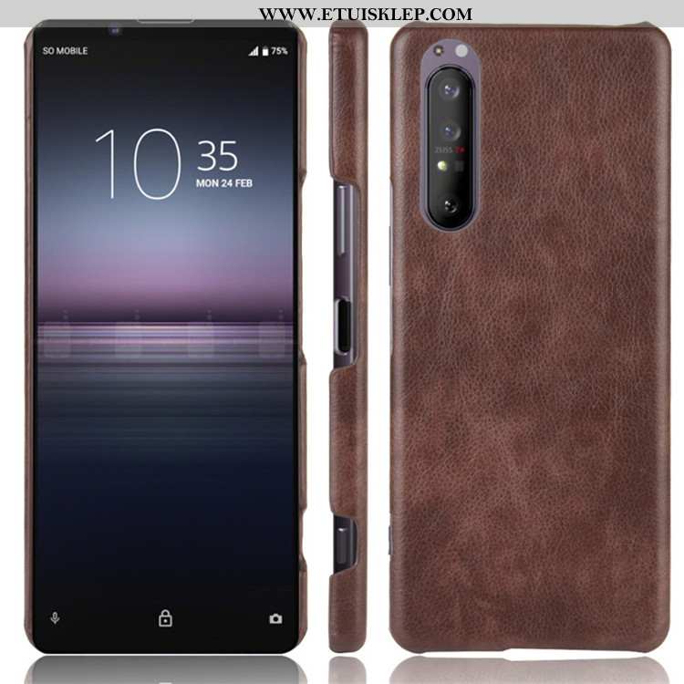 Obudowa Sony Xperia 1 Ii Ochraniacz Etui Trendy Trudno Litchi Czerwony Telefon Komórkowy Kupię