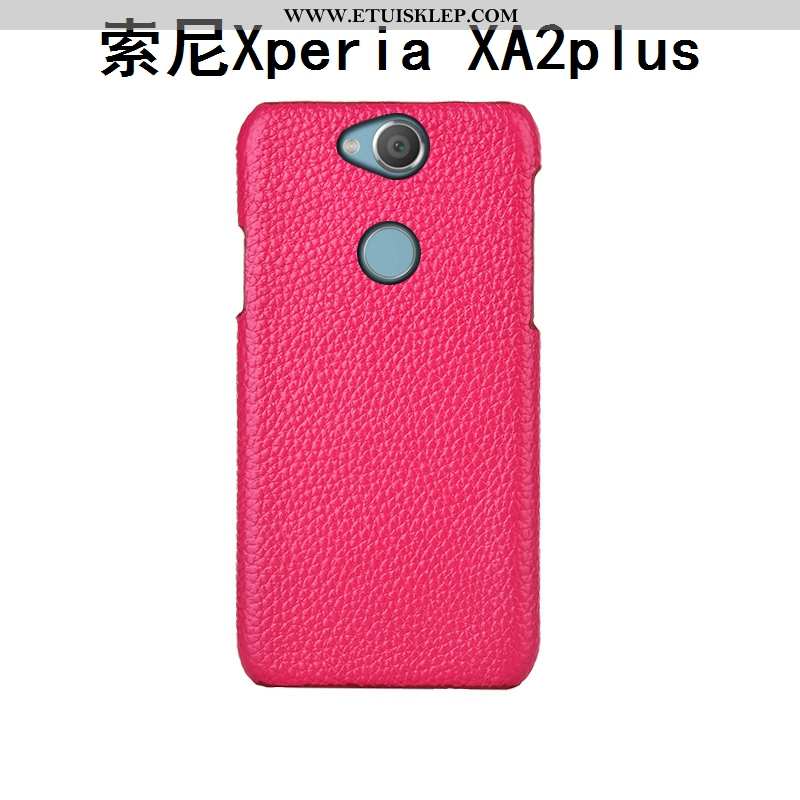 Obudowa Sony Xperia Xa2 Plus Prawdziwa Skóra Moda Litchi Futerał Etui Bydło Telefon Komórkowy Dyskon