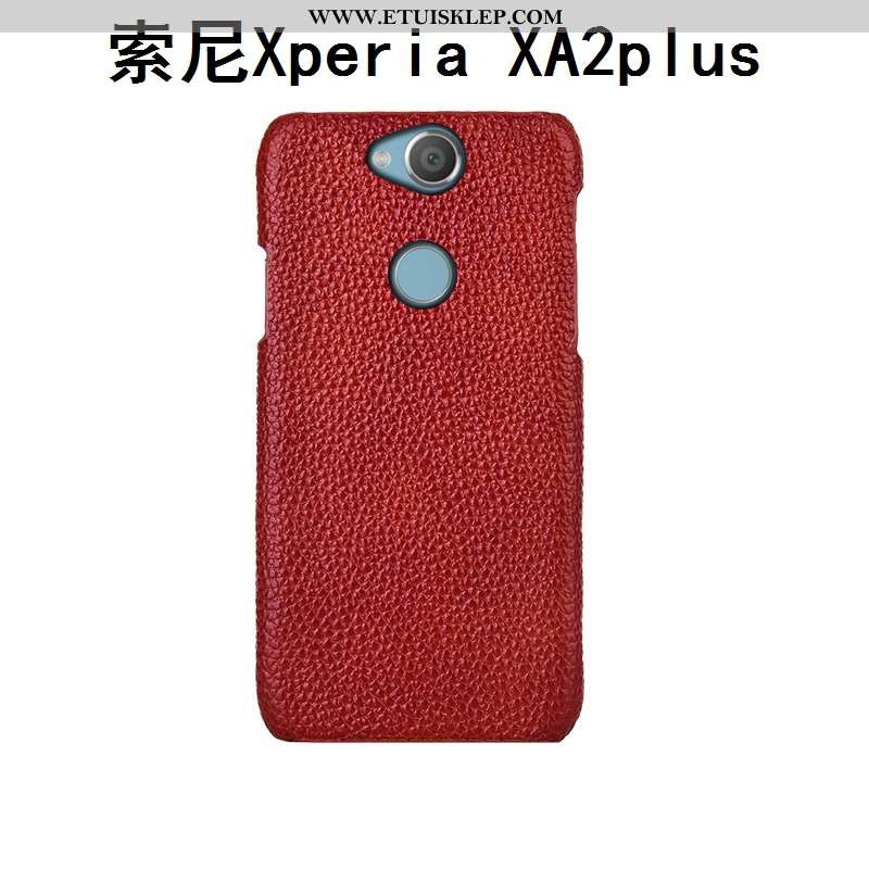Obudowa Sony Xperia Xa2 Plus Prawdziwa Skóra Moda Litchi Futerał Etui Bydło Telefon Komórkowy Dyskon