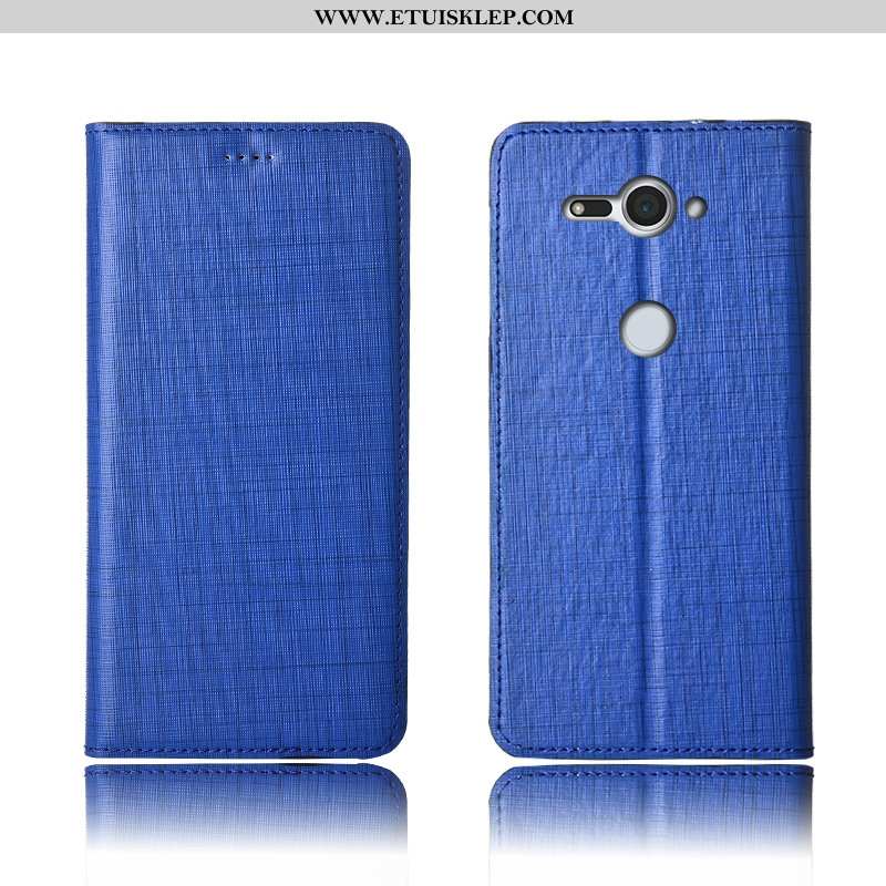Obudowa Sony Xperia Xz2 Compact Silikonowe Niebieski Futerał Prawdziwa Skóra Anti-fall Etui Telefon 