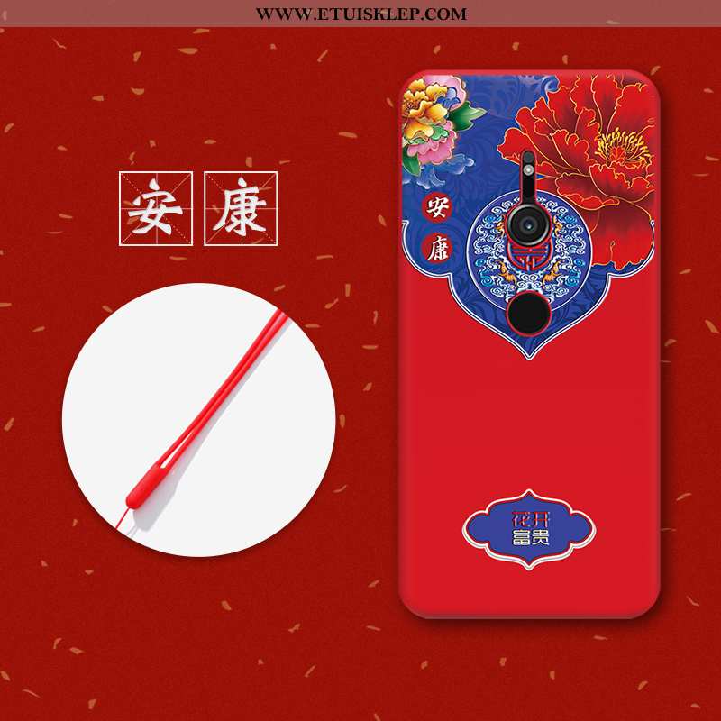Obudowa Sony Xperia Xz3 Relief Czerwony All Inclusive Telefon Komórkowy Nowy Miękki Ochraniacz Kup