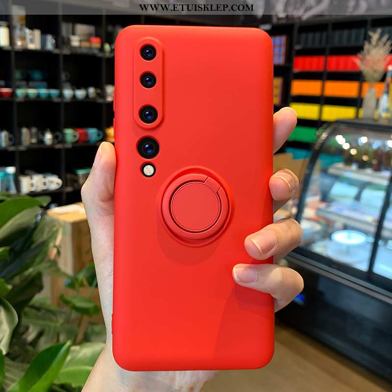 Obudowa Xiaomi Mi 10 Ochraniacz Czerwony Netto Anti-fall Wspornik Jednolity Kolor Silikonowe Ring On