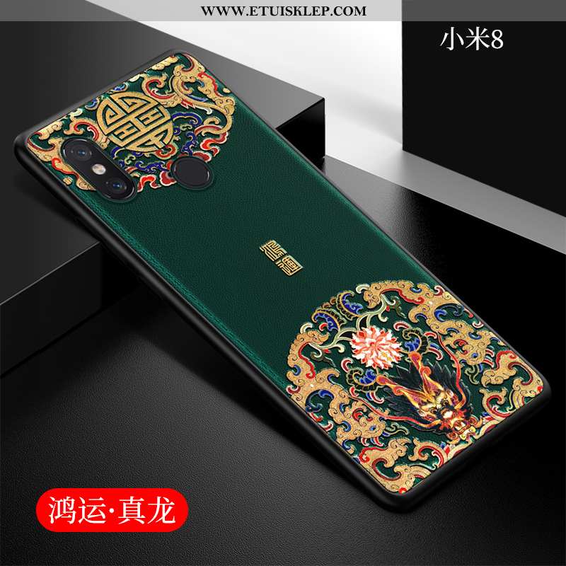 Obudowa Xiaomi Mi 8 Silikonowe Cienkie Miękki Zielony Mały Etui Chiński Styl Dyskont