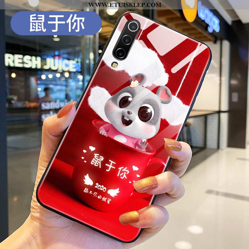 Obudowa Xiaomi Mi 9 Lite Kreskówka Czerwony Netto Osobowość Szkło Trudno Super Mały Sklep