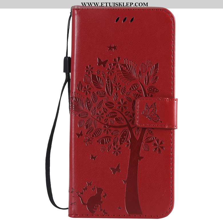 Obudowa Xiaomi Mi 9 Lite Miękki Klapa Różowe Skórzane Etui Drzewa Mały Futerał Dyskont