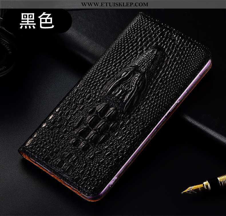 Obudowa Xiaomi Mi 9t Pro Prawdziwa Skóra Telefon Komórkowy Czarny Etui Anti-fall Mały Czerwony Kup