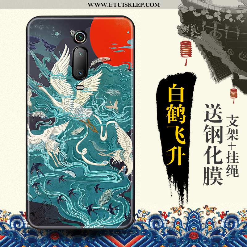 Obudowa Xiaomi Mi 9t Trendy Telefon Komórkowy Etui Czerwony Chiński Styl Futerał Relief Dyskont