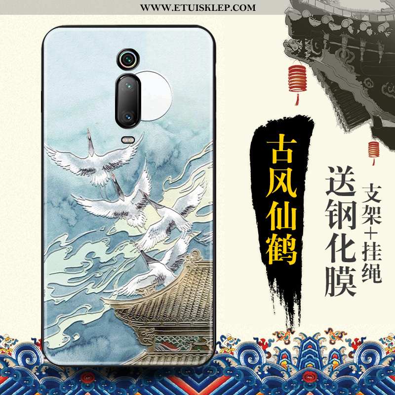 Obudowa Xiaomi Mi 9t Trendy Telefon Komórkowy Etui Czerwony Chiński Styl Futerał Relief Dyskont